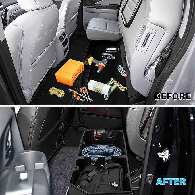 POPSTORE Under Seat Storage Compatible with 2006-2026 Honda Ridgeline Crew Cab, Upgraded Rear Underseat Storage Truck Organizer