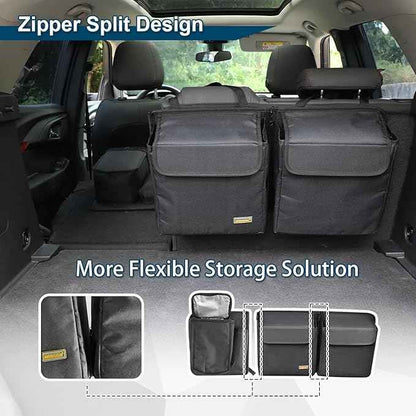 Deluxe Car Trunk Organizer, Detachable Backseat Hanging Organizer Storage Modules with Built-in Cooler for Car Small SUV, Patent Pending
