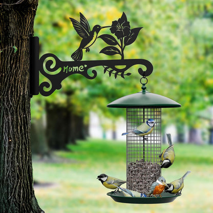 10 Inch Metal Plant Hooks (2-Pack) - Decorative Wall Hangers with Bird Design for Indoor & Outdoor Use - Hanging Brackets for Plants, Flower Baskets, Bird Feeders, Lanterns - Patio, Garden, Home Decor