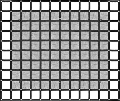 Heavy Duty 81" x 96" Truck Bed Cargo Net with Adjustable Cam Buckles & S-Hooks & Cross Strap,6.75' x 8' Cargo Net with 1500LBS Capacity for Pickup Truck Bed Trailer SUV Jeeps