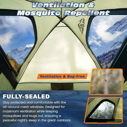 Truck Bed Tent, Waterproof PU3000mm Pickup Truck Tent for Camping Bed, 2-3 Person Sleeping Truck Tent, Portable for Car Camping