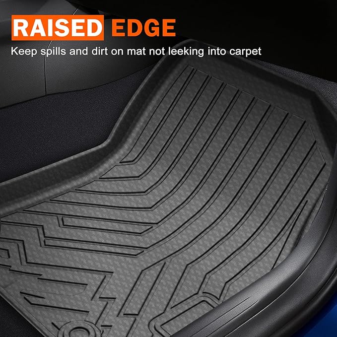 KUST Floor Mats Cargo Mat for 2025 2026 Toyota 4Runner 5 Seats (No Hybrid/EV or i-Force MAX), All Weather Rear Trunk Liner with Backrest Mat for 4Runner Accessories TPE Rubber High Edge 6PCS