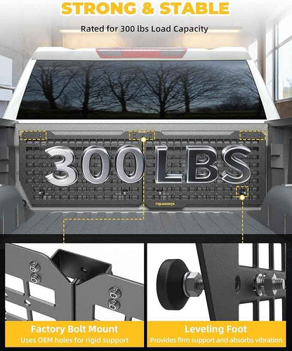 Aluminum Front Bed MOLLE Panel Fit for 2019–2026 Chevy Silverado 1500 5.8FT, No-Drill Installation, Heavy-Duty Truck Bed Organizer Storage Rack System for Tools and Outdoor Equipment