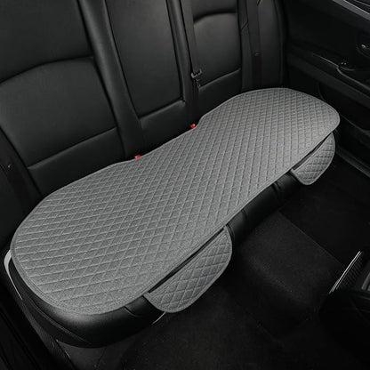 West Llama Linen Car Seat Covers,Bottom Seat Covers for Cars Include 1 Rear Bench Cover Universal Fits 90% Vehicles,SUVs,Cars,Sedans,Gray
