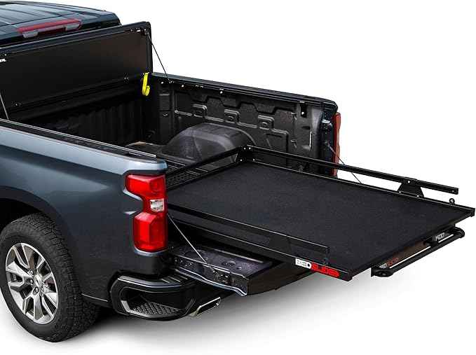 Bedslide 1500 Contractor Sliding Truck Bed Organizer, 79 x 48-Inch, Capacity 1500 lbs., Truck Bed Storage Tray, Black