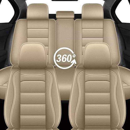 Car Seat Covers Fit for Nissan Altima 2010-2024 2025 2026 : Full Set Luxury Leather Automotive Seat Covers, Car Seat Protector(5 Seats, Beige)