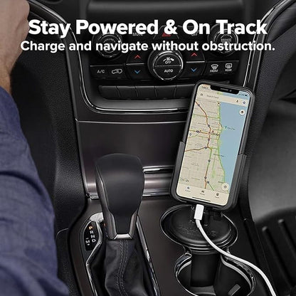 WeatherTech CupFone, Universal Cup Holder Phone Mount for Cars – Adjustable & Secure Fit with Open Access for Charging – Compatible with iPhone, Android - Metal Knobs, Turquoise