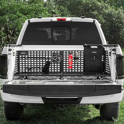 Truck Bed Organizer – MOLLE Panel Sliding Cargo Tray, Truck Bed Storage for MOLLE Accessories, Compatible with Ford F150 F250 F350 2015–2024