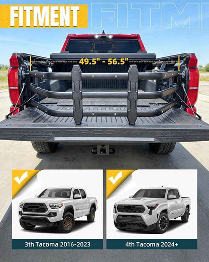 Truck Bed Extender Fit for Toyota Tacoma 2016-2026, Tailgate Mount Cargo Extension