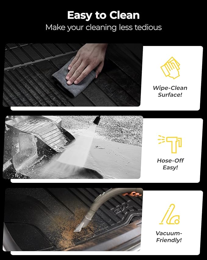 3W Tesla Model Y Juniper Cargo Liner 2025 2026, Rear Trunk Mat, 2025 2026 Model Y Juniper Accessories, TPE Anti-Slip All Weather Odorless Custom Fit