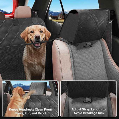 Back Seat Extender for Dogs – Waterproof Dog Seat Cover for Back Seat with Door Protection, Easy to Use and Clean, Hard Bottom, Holds 420 lbs Dog Hammock for Cars, SUVs & Small-Size Trucks