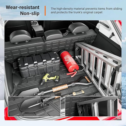 powoq Trunk Mat Compatible with 2018-2023 Subaru Crosstrek Impreza Cargo Mat Backrest Liner TPE Trunk Liner Replacement for 2018-2023 Subaru Crosstrek/XV Accessories (Trunk Mat+Backrest Mat)