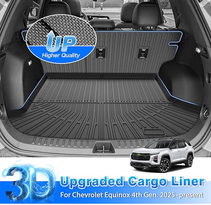 Cartist Floor Mats for 2025 2026 Chevrolet Equinox Fuel (Not for EV) All Weather Cargo Liner for Chevy Equinox Accessories TPE Carpet Protection (Floor Mat+Trunk Mat+Backrest Mats)