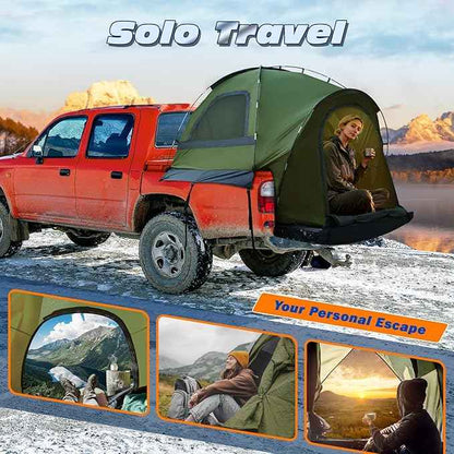Truck Bed Tent, Waterproof PU3000mm Pickup Truck Tent for Camping Bed, 2-3 Person Sleeping Truck Tent, Portable for Car Camping