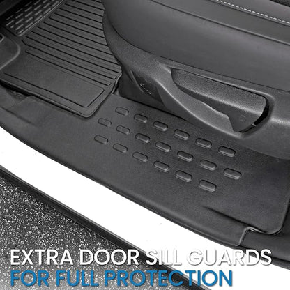 Floor Mats Cargo Mat with Backrest Mats for 2024 2025 2026 Lexus TX 350/500h/500h+, All Weather TPE Cargo Liner Door Sill Protectors Accessories for TX(Floor Mats+2-in-1 Cargo Mat)