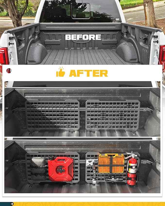 Front Bed MOLLE Panel Fit for 5.5 Feet Ford F150 2015-2026 Truck Storage Organizer System