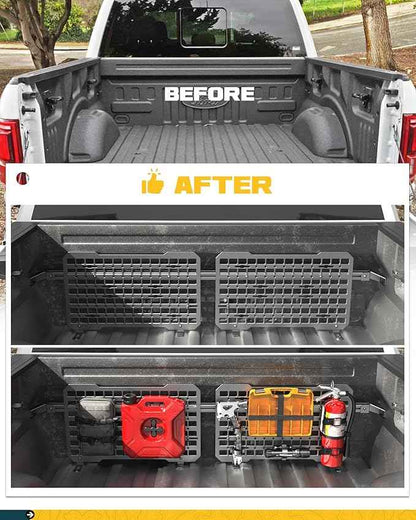 Front Bed MOLLE Panel Fit for 5.5 Feet Ford F150 2015-2026 Truck Storage Organizer System