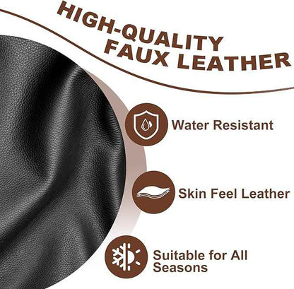 YORKNEIC Front Set Seat Covers Fit for Ford Flex 2011-2019: Faux Leather Car Seat Covers - Waterproof Car Seat Protector(Black)