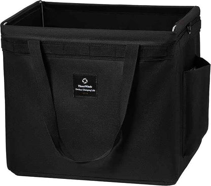 Thous Winds Tactical Camping Storage Bag, 30L Collapsible Multifunctional Storage Toolbox, for Outdoor Camping Picnic Car Trunk Organizer, Black