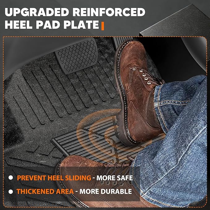 KUST Floor Mats Cargo Liner for Toyota Camry 2018-2024 (Not for Hybrid), All Weather Floor Liners & Trunk Cargo Mat for Camry Accessories TPE Rubber Raised Edge