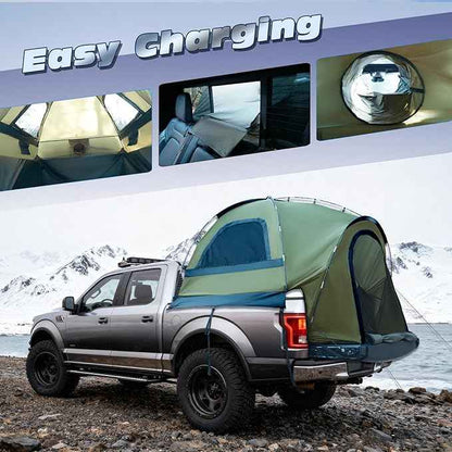 Truck Bed Tent, Waterproof PU3000mm Pickup Truck Tent for Camping Bed, 2-3 Person Sleeping Truck Tent, Portable for Car Camping
