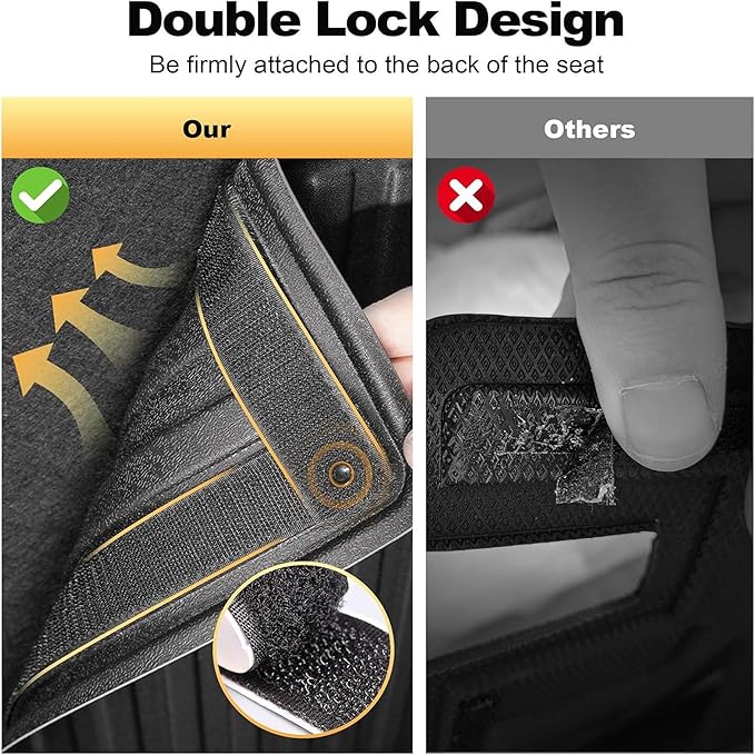 Cargo Liner & Third Row Seat Back Mats Custom Fit for Cadillac XT6 2020–2025 2026, TPE All Weather Waterproof Rear Cargo Mat Rear Trunk Liner Back Seat Cover Protector Trunk Mat Tray Pad Boot