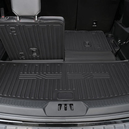 Floor Mats for 2020-2024 2025 Ford Explorer (7-seat), All Weather TPE Floor Mat Cargo Liner with Backrest Mat for Explorer ST/XLT Accessories