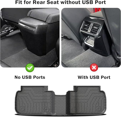 KUST Floor Mats for 2022-2026 Honda Civic Sedan Hatchback Si Accessories (Without USB Port, Not for Hybrid), All Weather Car Mats 2 Rows Floor Liners, TPE Rubber, Raised Edge, Extra Heel Pad Plate