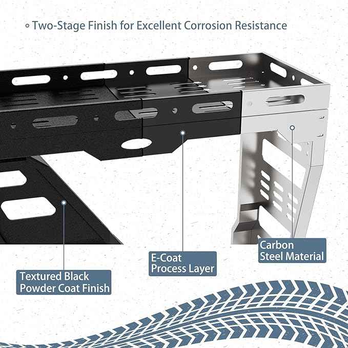 Hooke Road JL Tailgate Spare Tire Cargo Basket Rack for 2018-2026 Jeep Wrangler JL 2/4 Doors, Rear Cargo Storage Tray for Overlanding Gear