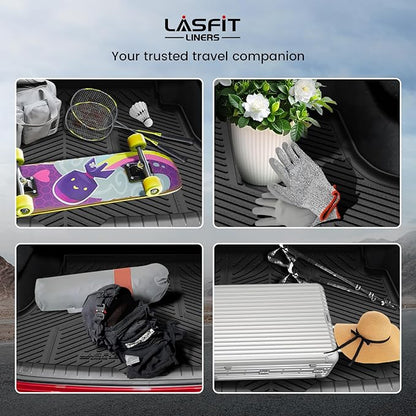 LASFIT Cargo Mat for Hyundai Sonata 2026 2025 2024 2023 2022 2021 2020 / Kia K5 2021-2026, All Weather TPE Custom Fit Car Trunk Mats Cargo Liners Accessoires, Black