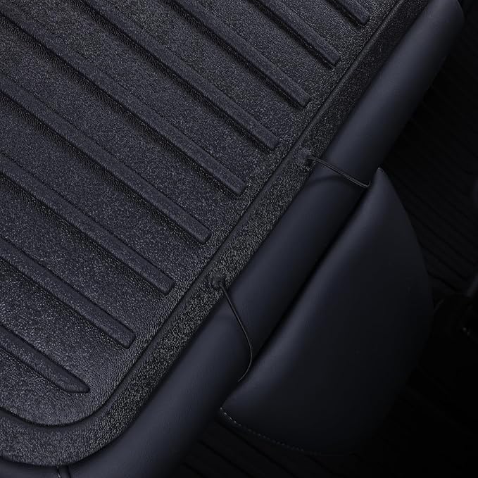 Cargo Mat with Backrest Protection for 2025 2026 Tesla Model Y Juniper 5 Seat, TPE All Weather Protection Cargo Liner with Velcro Rear Seats Backrest car Cargo Protector Plate Accessories-Black