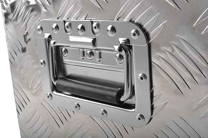 39 Inch Aluminum Tool Box 5 Bar Tread ToolBox for Truck Bed Car Outdoor Trailer Pickup Underbody RV ATV Storage Underbed Tools Organizer with Lock and Keys,Silver (39"X13"X10")