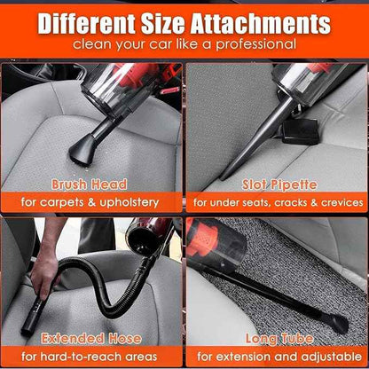 Viewsun Car Cleaning Kit, Orange 17pcs Car Interior Detailing Kit with High Power Handheld Vacuum, Detailing Brush Set, Windshield Cleaner, Cleaning Gel, Complete Auto Accessories for Women Men Teens