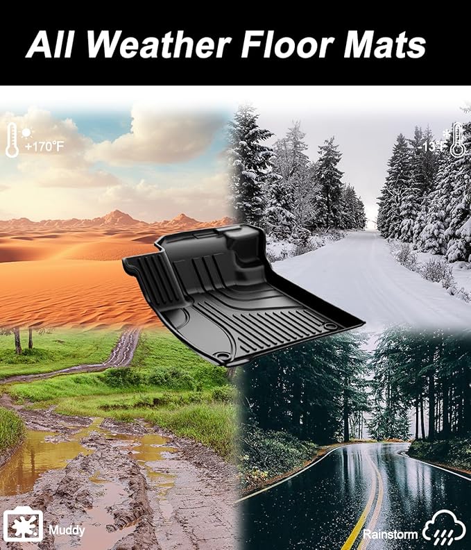 for 2023-2026 Honda Accord Floor Mats and Cargo Liner (Include Hybrid) - All Weather Floor Mats and Trunk Mat - Custom Fit Floor Liners and Cargo Mat for Honda Accord Sedan 2023-2026