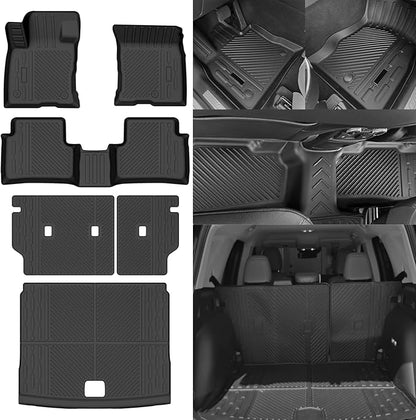 Custom Fit Floor Mats for Ford Bronco Sport 2021-2025 2026 (Not for Bronco or 4 Door), All Weather TPE Floor Liners with Trunk Mat & Backrest Protectors, Odorless Full Set Interior Accessories