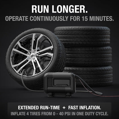 NOCO AIR20: UltraFast 20A Tire Inflator - 12V Portable Air Compressor Pump, 100 PSI Max – 47 SLPM Airflow Inflates 0–40 PSI in 2.5 Minutes – Digital Gauge + Auto-Shutoff