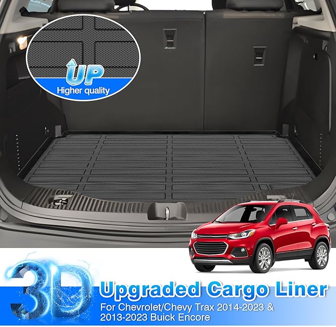 Cartist Floor Mats & Cargo Liner Custom Fit for Chevrolet Chevy Trax 2014-2023/2013-2023 Buick Encore (Not fit Encore GX) Accessories All Weather Heavy Duty