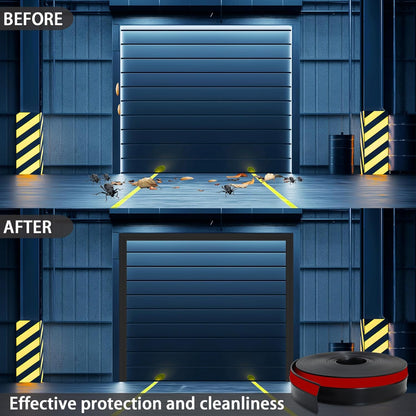 Gaahing Garage Door Top and Sides Seal Strip, Universal Weather Stripping, Self-Adhesive Weatherproofing Molding Trim with 40 Sets of Screws (Black, 32.8 FT)