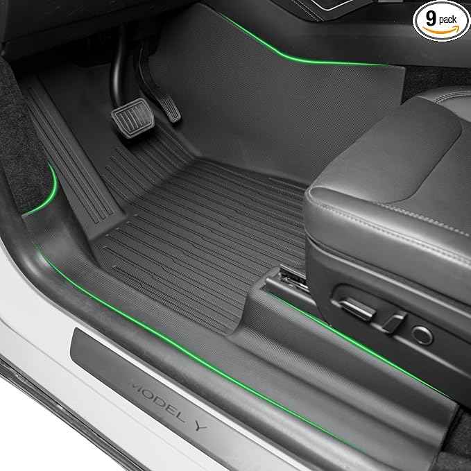 SUPER LINER Floor Mats Compatible with 2025-2026 Tesla Model Y Juniper - TPE Floor Liner& Accessories, Trunk Mats & Seat Back Cover Protector, CabinProtect™ Pro Kit Full-Cabin Protection System