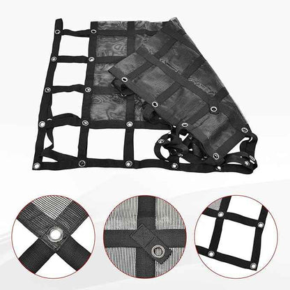 Heavy Duty 57" x 72" Truck Bed Cargo Net with Adjustable Cam Buckles & S-Hooks & Cross Strap,4.75' x 6' Cargo Net with 1500LBS Capacity for Pickup Truck Bed Trailer SUV Jeeps
