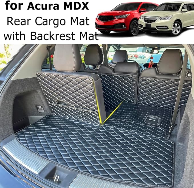Cargo Mat for 2014-2020 Acura MDX Trunk Mat & 2ND+3RD Row Rear Backrest Mat Cargo Liners (5pcs)