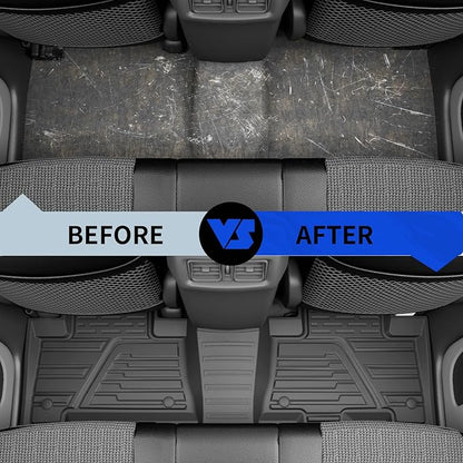Rongtaod Floor Mats Compatible with 2013-2024 Toyota 4Runner 5 Seats Trunk Mat Cargo Mat Cargo Liner Back Seat Cover Protector 2023 4 Runner Accessories (Set of 8 Mats,Fit Without Sliding Tray)