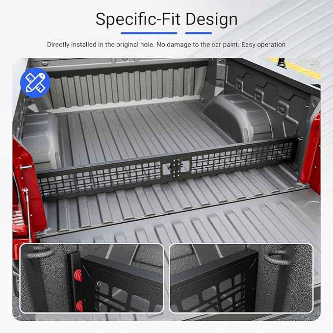 Truck Bed Divider Compatible with 2019-2026 Chevy Silverado GMC Sierra 1500 20-26 2500HD 3500HD Cargo Manager Molle Panel Replacement for 2019-2026 Chevy Silverado Accessories