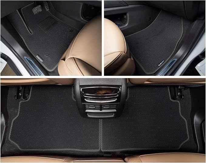 CLIM ART All-Weather Car Floor Mats Compatible with Cadillac XT5 2017-2026, Custom-Fit Heavy-Duty Floor Liners for Cars & SUVs, Car Accessories for Men & Women, Black - FL011417183