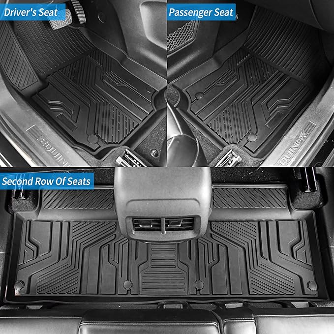 Bomely Floor Mats Compatible with 2018-2024 Chevrolet Equinox Cargo Liner GMC Terrain TPE All Weather Trunk Mat 2023 Chevy Equinox Accessories (Rear Trunk Mat+Floor Mats)