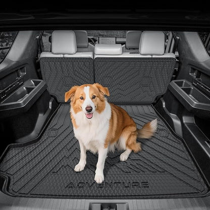 KUST Floor Mats Cargo Mat for 2025 2026 Toyota 4Runner 5 Seats (No Hybrid/EV or i-Force MAX), All Weather Rear Trunk Liner with Backrest Mat for 4Runner Accessories TPE Rubber High Edge 6PCS