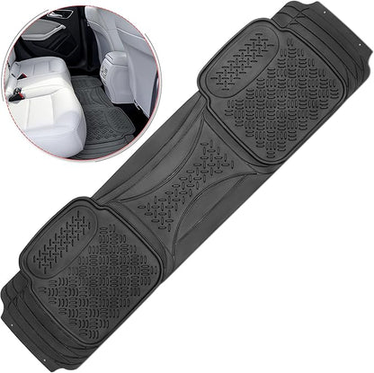 Heavy Duty Black Rubber Car Floor Mat by Vaygway –Automotive Rear Universal 1 Piece Runner Mat -Trimmable Rubber Liner Rug– Back Seat Liner – All Weather Protection for Car, Truck Van SUV