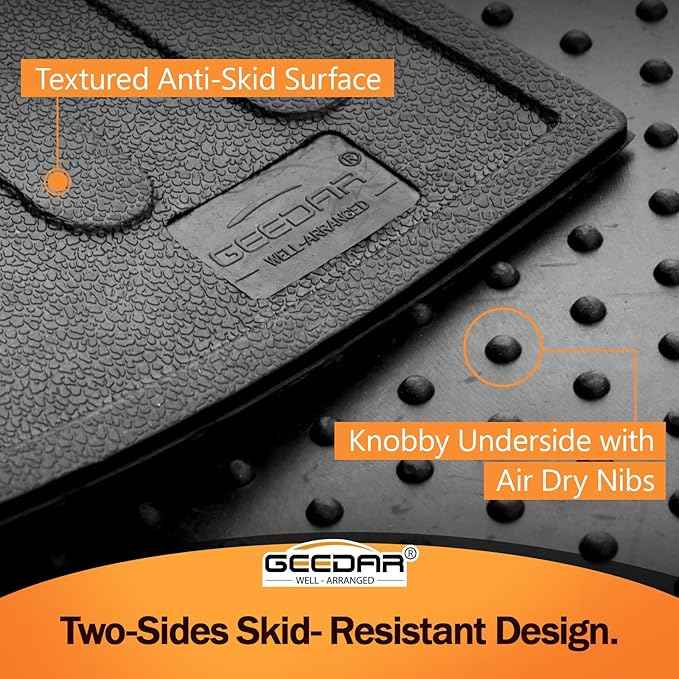 GEEDAR Heavy Duty Rubber Bed Mat for 2015-2026 Ford F-150 5.5 ft CrewCab Bed Liner, Includes 22-26 Lightning Crew/Super Crew, All Weather F-150 5.5 ft Bed Mat, Ford F150 Accessories, Black