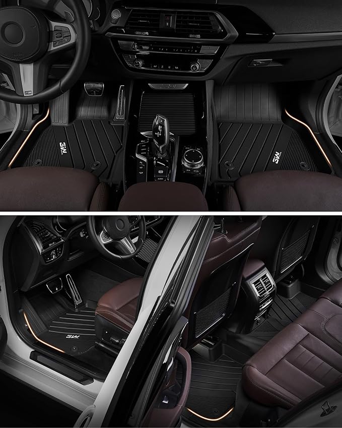 3W Floor Mats for Chevrolet Trailblazer 2021-2025 2026 (AWD Only) ，TPE All Weather Floor Liners Custom Fit Chevy Trailblazer Accessories 1st and 2nd Row Durable Black