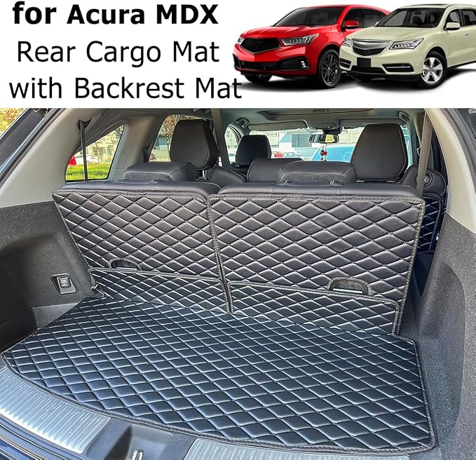 Cargo Mat for 2014-2020 Acura MDX Trunk Mat & 2ND+3RD Row Rear Backrest Mat Cargo Liners (5pcs)
